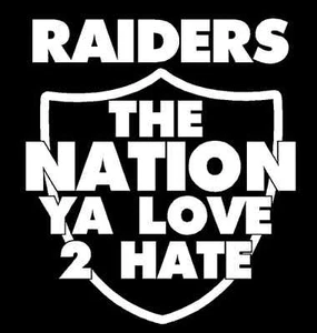 Raiders Love 2 Hate car decal - Picture 1 of 4