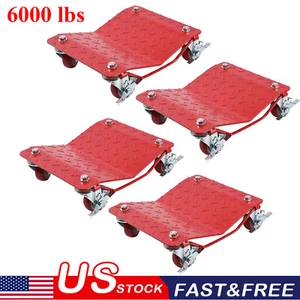 4PC Car Dolly Tire Wheel Dolly Vehicle Moving Dolly Heavy Duty Vehicle Dolly NEW - Picture 1 of 7