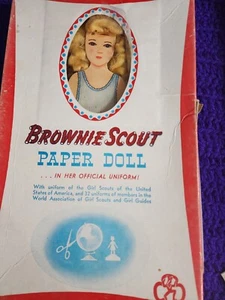 Vtg 1940s Brownie Scout Paperdoll With Uniforms From Other Countries A+ - Picture 1 of 6