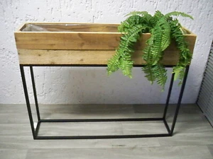 Pflanzkasten Rusty Natur/Schwarz Hochbeet Recyceltes Holz, Metall - Bild 1 von 7