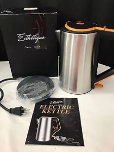 Esthétique Stainless Steel Electric Kettle 1.8L Cordless Water Coffee Pot Carafe - Picture 1 of 3