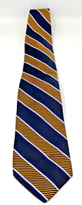 Robert Talbott Carmel Blue/Gold/White Striped Tie - Picture 1 of 3