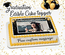Graduation Party Edible Image Frosting Sheet Cake Topper Custom!