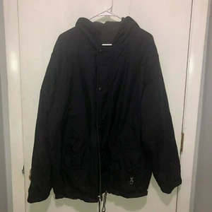 Vintage Structure Sport Mens Medium Reversible Full Zip Jacket Hood Fleece Lined - Picture 1 of 3