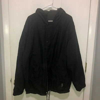 Vintage Structure Sport Mens Medium Reversible Full Zip Jacket Hood Fleece Lined - Image 1 of 3