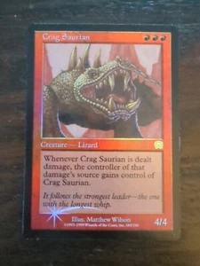MTG Crag Saurian Mercadian Masques 185/350 Foil Rare - Picture 1 of 2