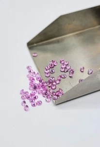 2.0mm | Precision cut Calibrated Melee Pink Sapphires | Round Shape | Soft Pink - Picture 1 of 2