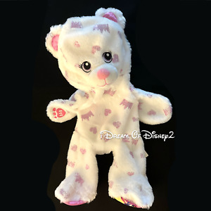 Build-A-Bear DISNEY WHITE PRINCESS - UNSTUFFED Teddy - Mauve Pink GLITTER CROWNS