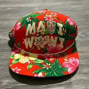 KAYO / DGK “Maui Wowi” Adjustable Cap – Tiki Hawaiian Floral Streetwear Hat Red - Picture 1 of 7