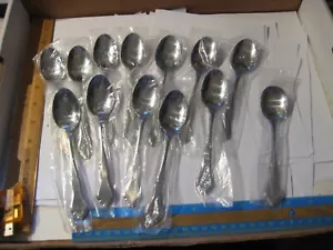 Rogers Glendale Lotto 12 Cucchiaini da Tè 1 Cucchiaio da Zucchero Inox Corea - Foto 1 di 8