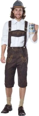 Oktoberfest Hombre Lederhosen Cerveza Bávara Disfraz Elegante Halloween Adulto Foto 1 de 2