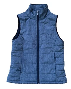 Vuori Vest Womens Small Gray Full Zip Puffer Jacket Sleeveless Pockets Polyester - Picture 1 of 11