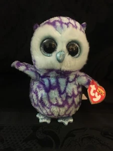 TY BEANIE BOOS - OSCAR el búho de 6" con etiquetas peluche animal - Imagen 1 de 1