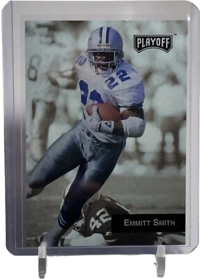 1993 Playoff Emmitt Smith Dallas Cowboys Football Card #10 W/Top Loader 🏈 - Image 1 of 4