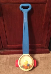 Vintage Fisher Price Pop Corn Popper Toddler Push Toy - Picture 1 of 6