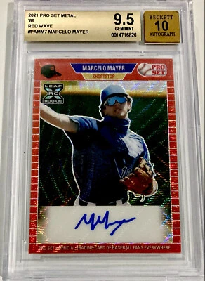 2021 Leaf Pro Set Metal Marcelo Mayer RED WAVE BGS 9.5 w/10 AUTO Rookie  - Image 1 of 2