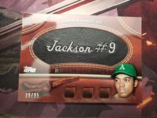 2011 Topps Update Reggie Jackson MGL-RJA Glove Manufactured Leather Nameplate 25