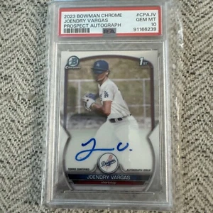 2023 Bowman Chrome Joendry Vargas Dodgers RC Rookie PSA 10 PSA - Picture 1 of 2