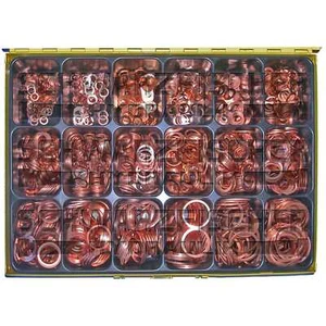 Sortiment Kupfer Dichtringe Kupferringe Kupferdichtringe DIN 7603 1600-tlg - Imagen 1 de 2