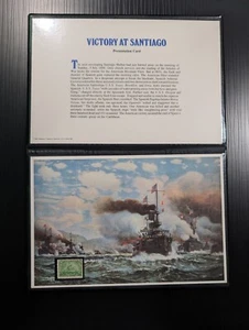 1986 Fleetwood Sieg in Santiago Präsentationskarte & 1898 1/8 Cent Briefmarkenmappe - Bild 1 von 7
