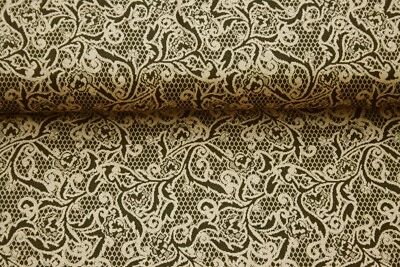 Jersey beige schwarz Meterware Strickstoff 8,90€/m - Bild 1 von 2