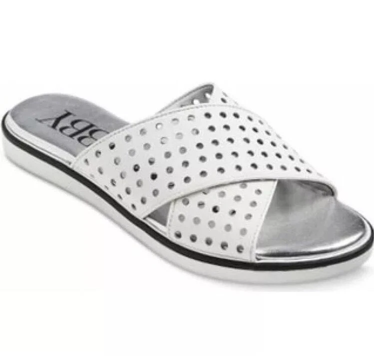 NUEVO Sam & Libby Mujer Jojo Correa Cruzada Deslizable Sandalias Zapatos Blanco talla 8 Foto 1 de 1