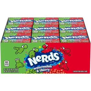 Nerds Candy, Watermelon & Wild Cherry Flavor, 1.65 Ounce Treat-Size Theater - Picture 1 of 4