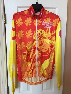 Camiseta de ciclismo da Verge - Manga longa - Amarela e laranja -- Masculina média  - Imagem 1 de 2