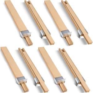 Holz Schubladenschienen Bodenmontage Classic Mittelführungsschiene mit Metallschiene Gl - Bild 1 von 12