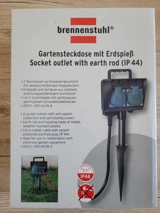 Brennenstuhl Gartensteckdose mit Erdspiess, neu und unbenutzt - Bild 1 von 3