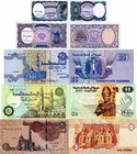 ÄGYPTEN - Ägypten Lotto 5 Banknoten 5P/10P/25P/50P/1 Pfund FDS - UNC