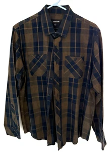 Adam Levine 222 Men's Size Large Long Sleeve Plaid Button Collared Shirt ~ VG - Picture 1 of 5