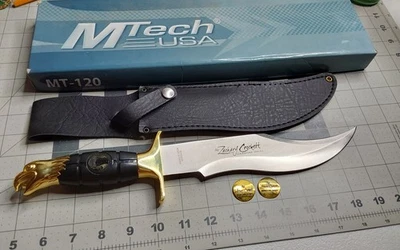 Cuchillo Bowie Zachary Crockett en caja Mtech hoja fija Foto 1 de 4