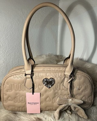 Bolso de Niña Juicy Couture Precioso Nuevo con Etiquetas - Necan - Corazones Acolchados y Logo Foto 1 de 4