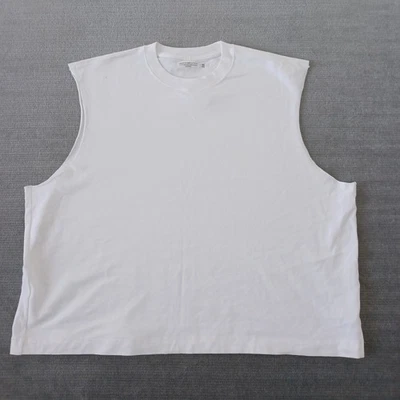 Abercrombie & Fitch Muscle Tank Men XXL White Heavyweight Essentials Cropped - Image 1 of 4