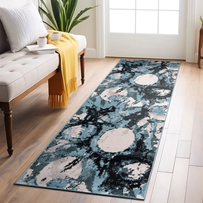 Rugshop Rugs Runners Contemporary Abstract Circles Bedroom Runner Rugs 2x7 Rug - Image 1 of 4
