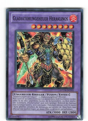Yugioh GLADIATORUNGEHEUER HERAKLINOS , lcgx-de253 Super Rare deutsch Near Mint  - Bild 1 von 2