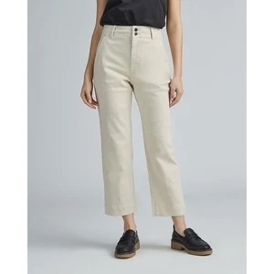 Everlane The Organic Straight Leg Pant Damen 0 Bimsstein 2 Knopf Karriere HR - Bild 1 von 11
