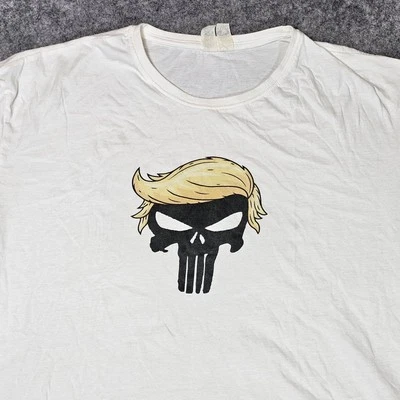 Camiseta President Donald Trump The Punisher Gráfica Adulto XXXL Blanca Foto 1 de 4