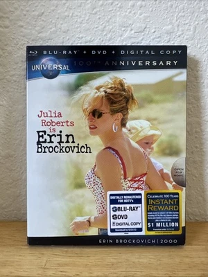 Erin Brockovich (Blu-ray + DVD, 2012) Rare OOP Slipcover Complete Set MINT!!! Foto 1 de 4