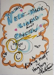 Charles Fazzino signiert Original Zeichnung Unterschrift Autogramm signed - Picture 1 of 5
