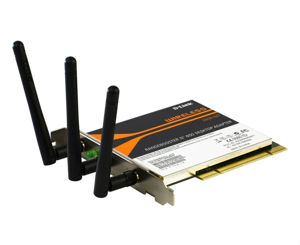 D-Link Wireless N PCI Adapter DWA-547 - High Speed Wireless Connection - Image 1 of 4