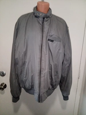 Chaqueta De Colección Años 80 Bomer Racer Solo Miembros Gris Talla 42 L Cuello con Pestaña a Presión  Foto 1 de 4