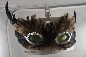 browns black cat mask eye glasses Mardi- gra costume Halloween - Picture 1 of 2