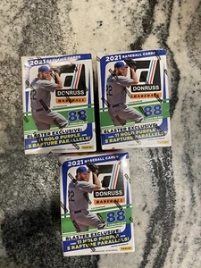 2021 DONRUSS PANINI BASEBALL BLASTER BOX SEALED 88 CARDS HOLO PURPLE (Lot Of 3) - Picture 1 of 4