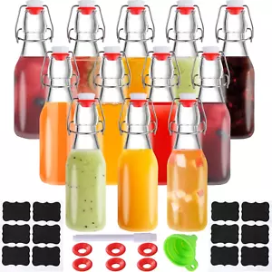 12 Pack 8.5Oz Flip Top Glass Bottles 8.5Oz Swing Top Glass Bottles with Airtight - Picture 1 of 1
