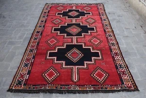 Hand Knotted Caucasian Abadeh Area Rug 5x8 Antique Persian Oriental Kazak Carpet - Picture 1 of 10