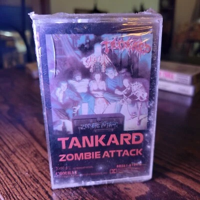 Tankard Zombie Attack Cassette Tape 1986 German Thrash Metal Sealed New  - Image 1 of 4