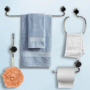 Messing gehämmert Toilettenpapierhalter & Handtuchring 4-teilig Badezimmer Set Wandmontage - Bild 1 von 42