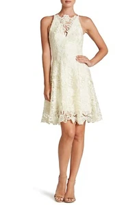 Vestido Dress the Population 'Hayden' Crochet Encaje Ajuste y Acampanado (Talla L) - Imagen 1 de 2